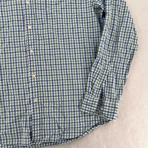 J Crew Men's Shirt Classic White Blue Check Long Sleeve Button Down Size XL - Picture 4 of 8